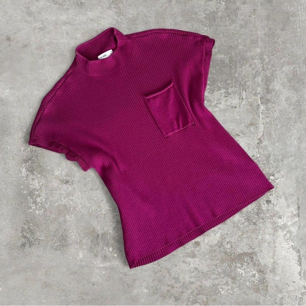 Nine West Magenta Short Sleeve Top